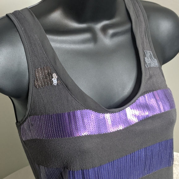 Express Purple & Silver Sequin Tank - No Flaws - Picture 2 of 4